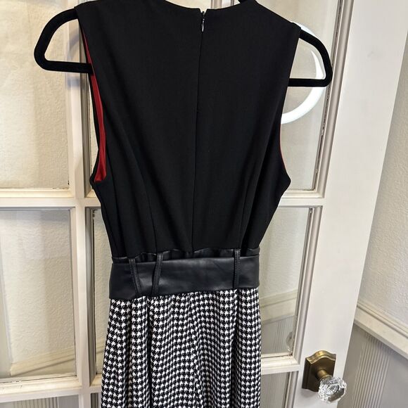 Vintage Houndstooth Jumpsuit Belted Split Leg Women's Size 10 Holiday Party - Picture 9 of 10